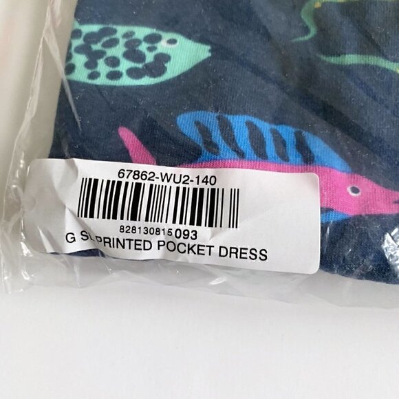 NEW Hanna Andersson Girl Sea life Print Girl Dress With Pockets 10 Years 140 Cm - Picture 8 of 9